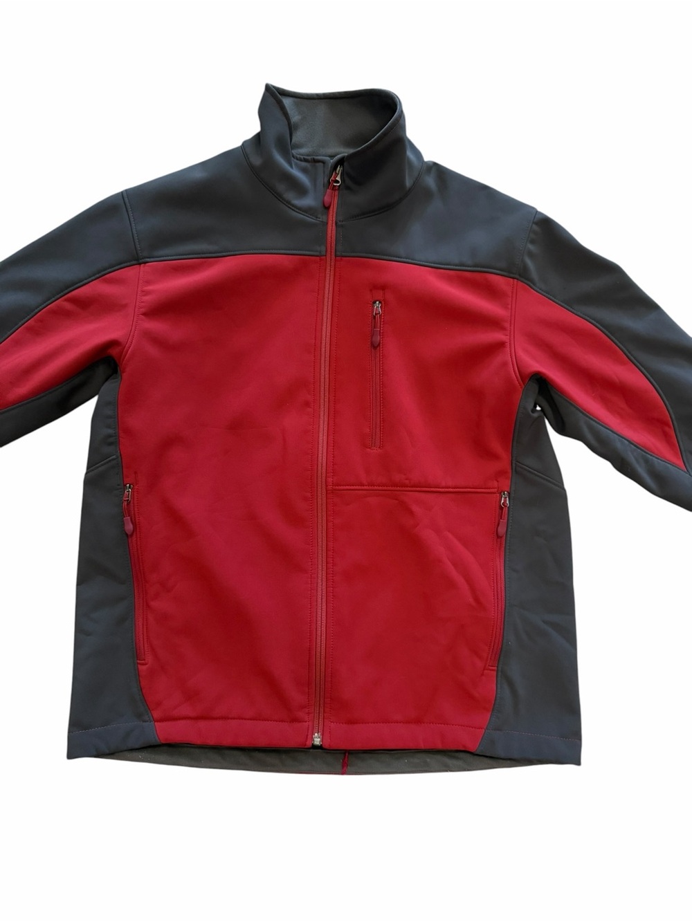 Kirkland Men’s Signature Red & Gray Lightweight Lined Softshell Jacket size M